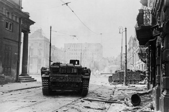 German attack on Stare Miasto Old Town Warsaw Uprising
