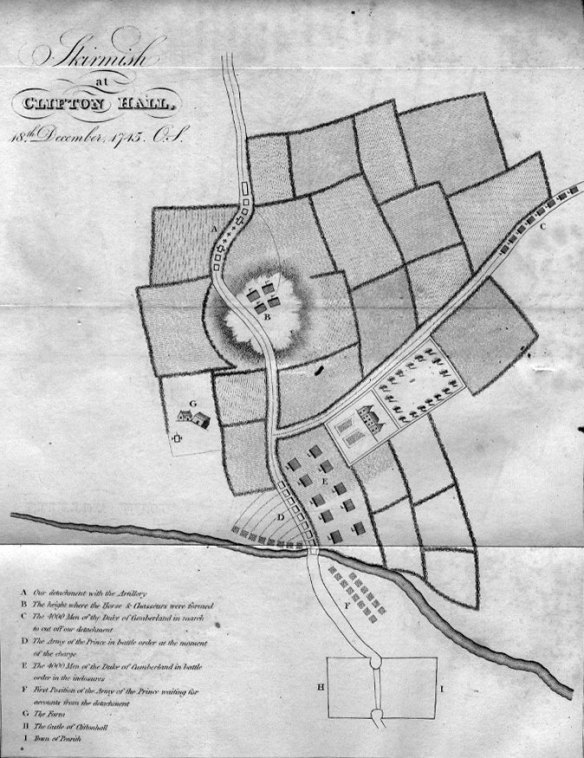 Map_of_Clifton_Moor_action_1745