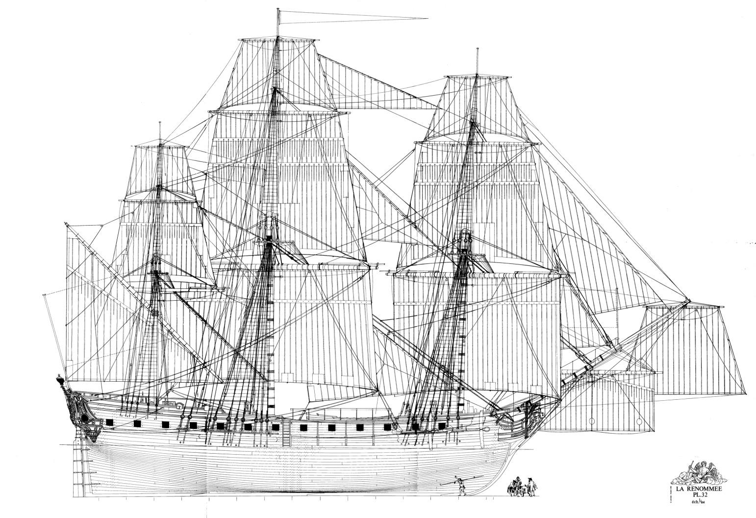 1706497073 465 French Fifth Rate frigate ‘La Renommee 1744