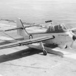 Short_Seamew_landing_on_HMS_Bulwark_(R08)_1955