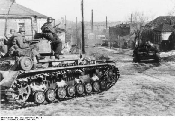 Russland, Charkow, Waffen-SS mit Panzer IV