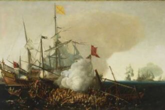 Cornelis_Vroom_Spanish_Men_of_War_Engaging_Barbary_Corsairs