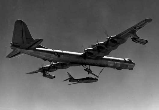B-36_F-84F_FICON_launch