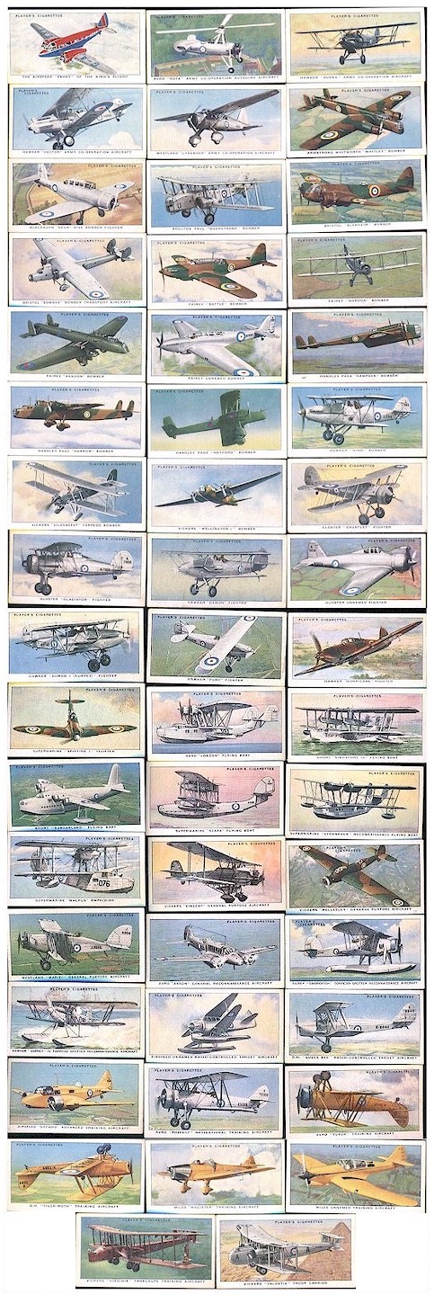 raf aircraft cig cards