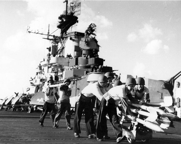 Moving_rockets_aboard_USS_Hancock_(CV-19),_October_1944