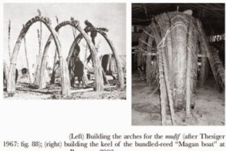 Reed boat construction and the use of bitumen