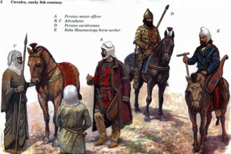Achaemenian Cavalry Attendants, Officer, Cavalryman, Saka Archer 5 BC