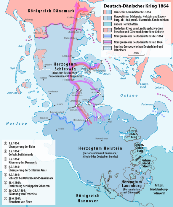 Karte_Deutsch-Dänischer_Krieg_Militärereignisse