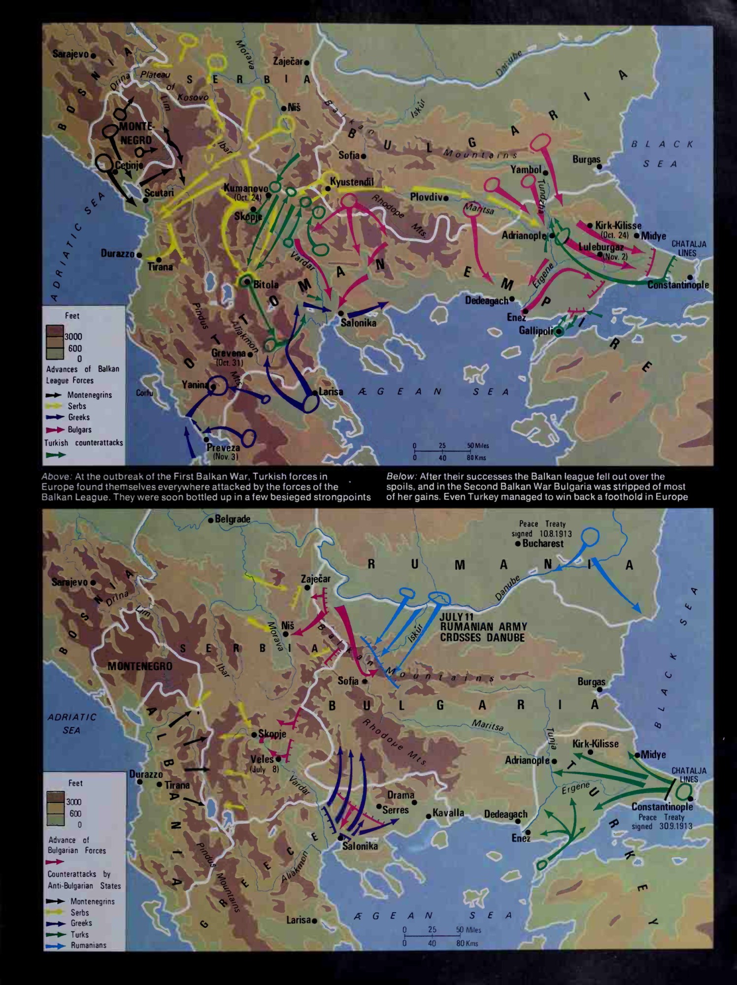 The Three Balkan Wars 19121913 to 19141918