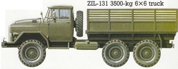 The ZIL-131 3500-kg (7,716-lb) 6×6