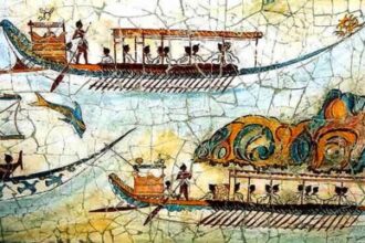 Thera – Representation of a Minoan Ship/Fleet