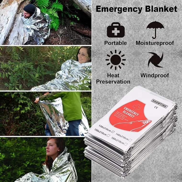 14 piece survival gear kit emergency blanket