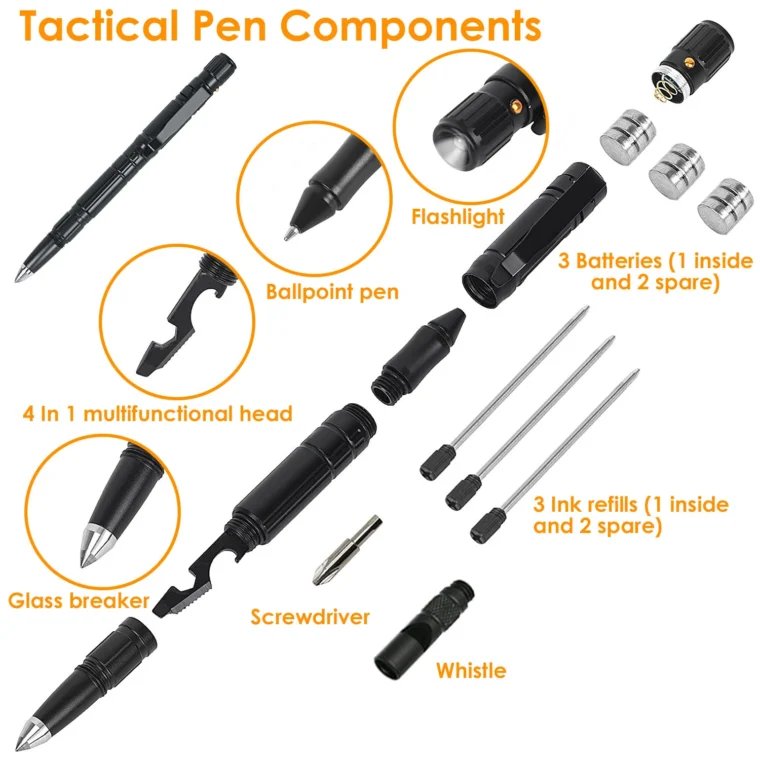 Multi Tool Tactical Survival Pen components