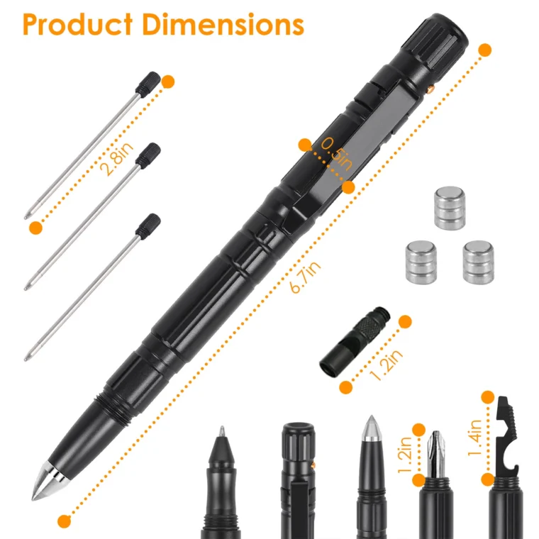 Multi Tool Tactical Survival Pen dimensions